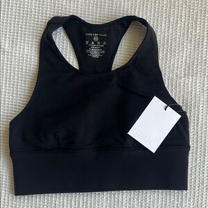 NWT Italic Aura Racerback Women's Black Sports Bra sz XS